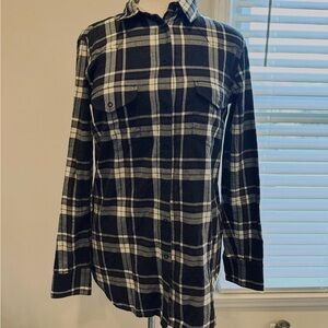 Rag & Bone Gray and White Checkered Shirt